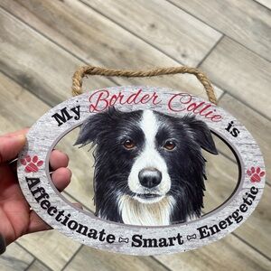 Border Collie Hanging Sign